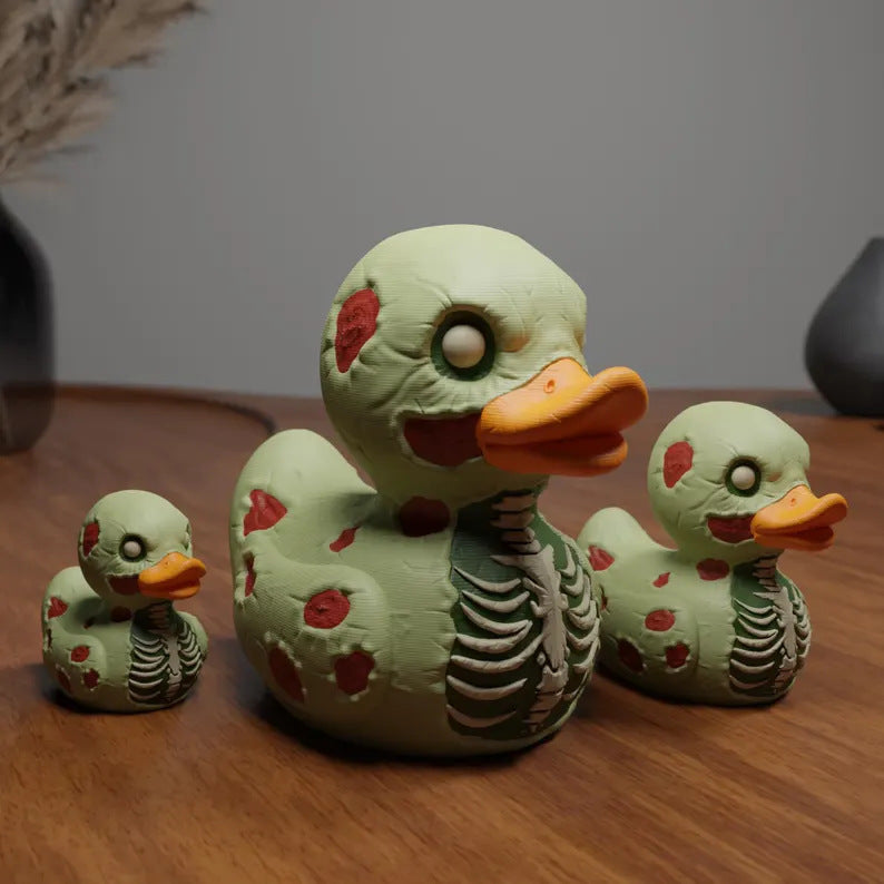 Gothic Zombie Duck Resin Decoration