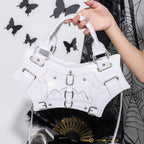 Gothic Bat Wing Shoulder Bag with Studded Details