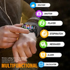Smart Watch Bluetooth Voice Call Smart Watch with LED Flashlight Health Monitor Outdoor Sports Smart Watch