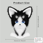Animal Furry Fursuit Head Mask Plush Cat Fox Mask Costume Props for Halloween Cosplay Party