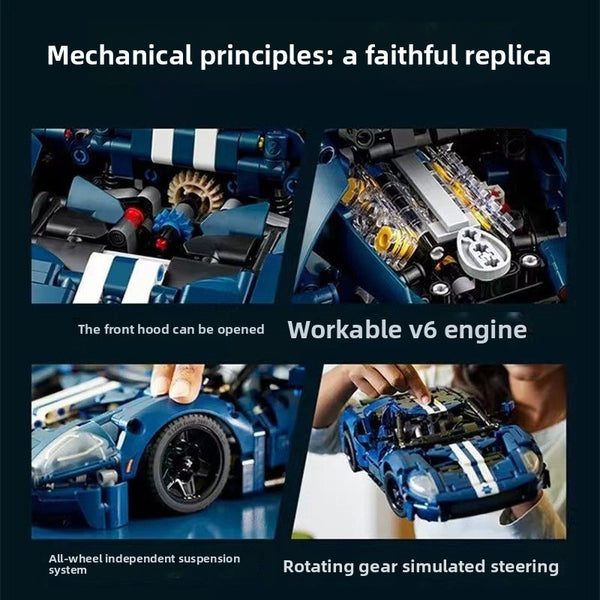 Ford GT Racing Car Building Block Set – 1,466 Pieces