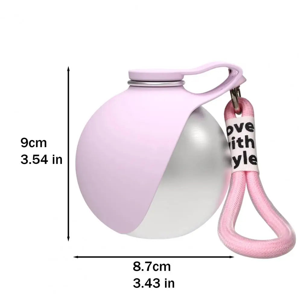 Spherical Dog Water Bottle Portable Hiking Water Dispenser Leak-Proof Foldable Silicone Bowl for Dogs Travel Outdoor Walking