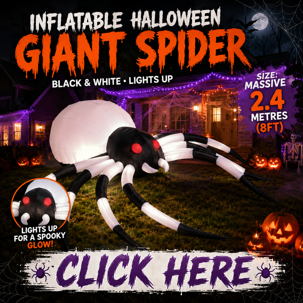 Inflatable Halloween black and white spider decoration air figure