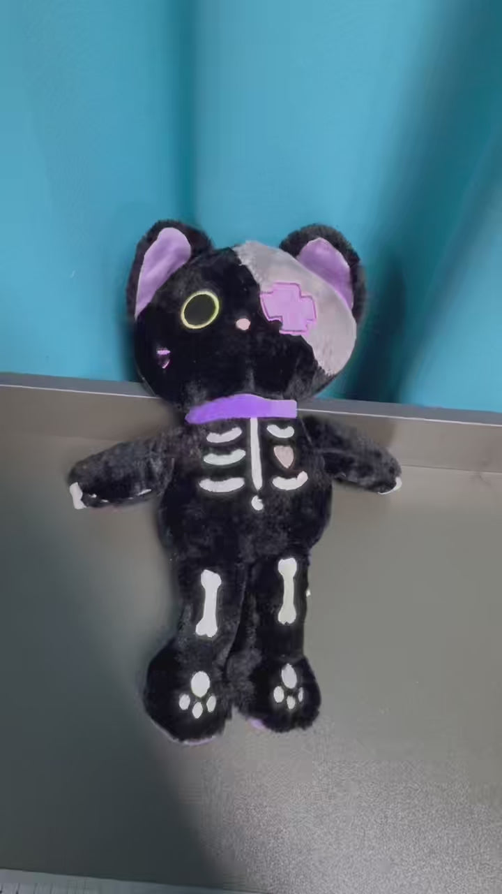 Skeleton Cat Plush – Soft, Spooky & Seriously Cute