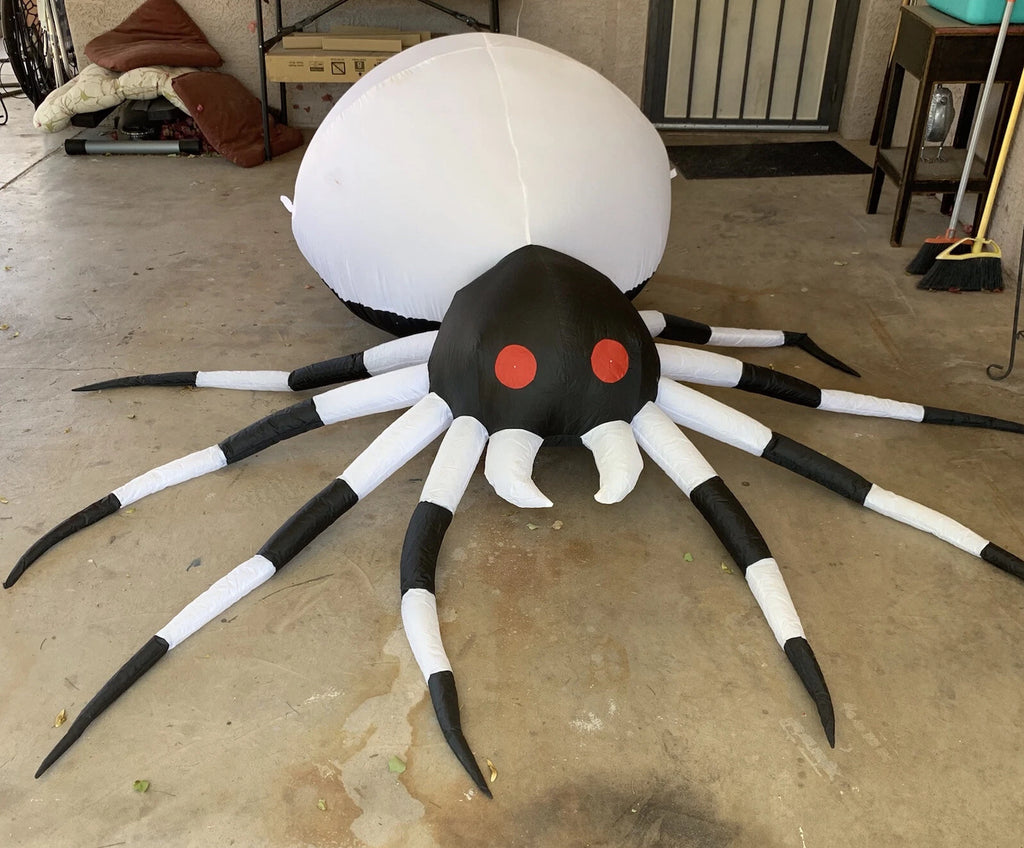 Inflatable Halloween black and white spider decoration air figure