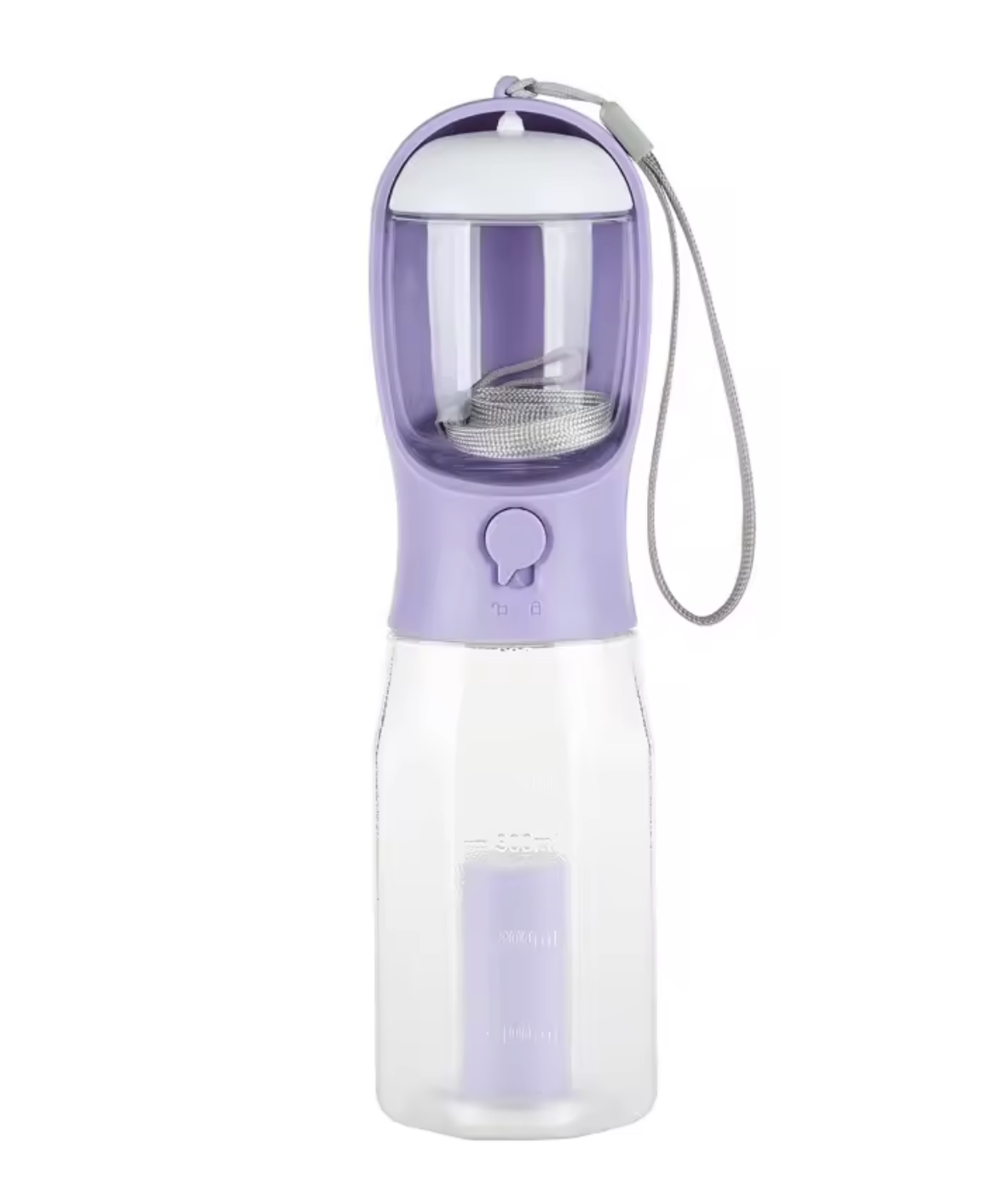 Portable Dog Water Bottle with Poop Bag Dispenser – 600ml