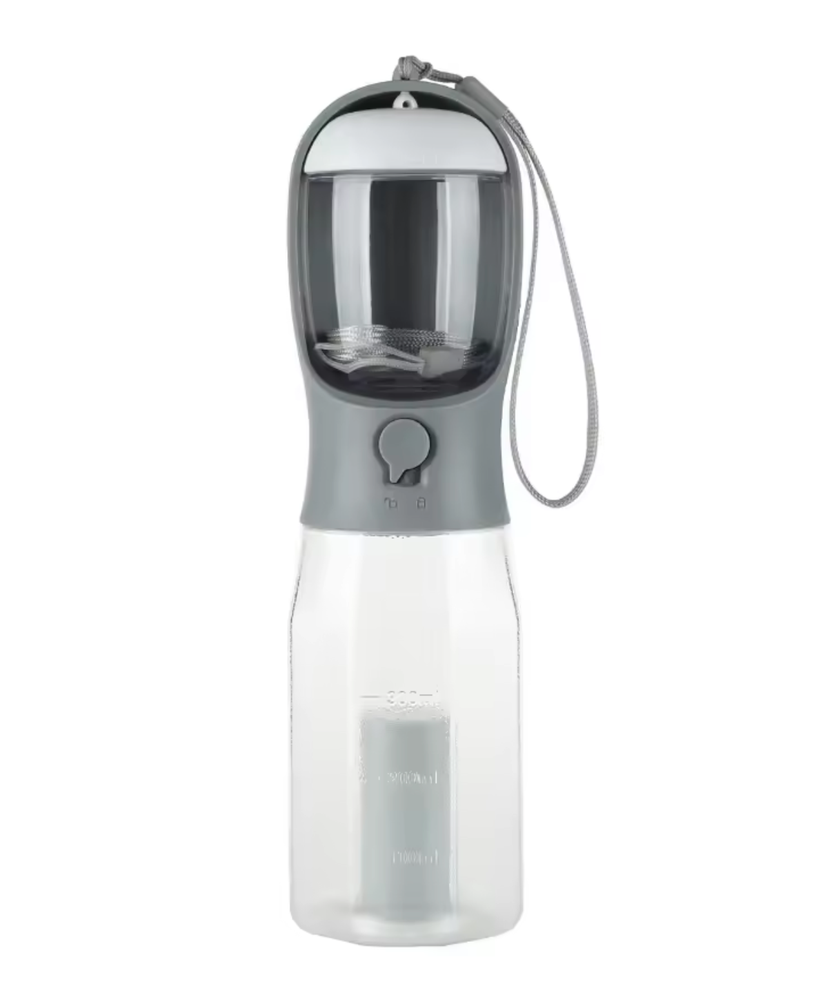 Portable Dog Water Bottle with Poop Bag Dispenser – 600ml