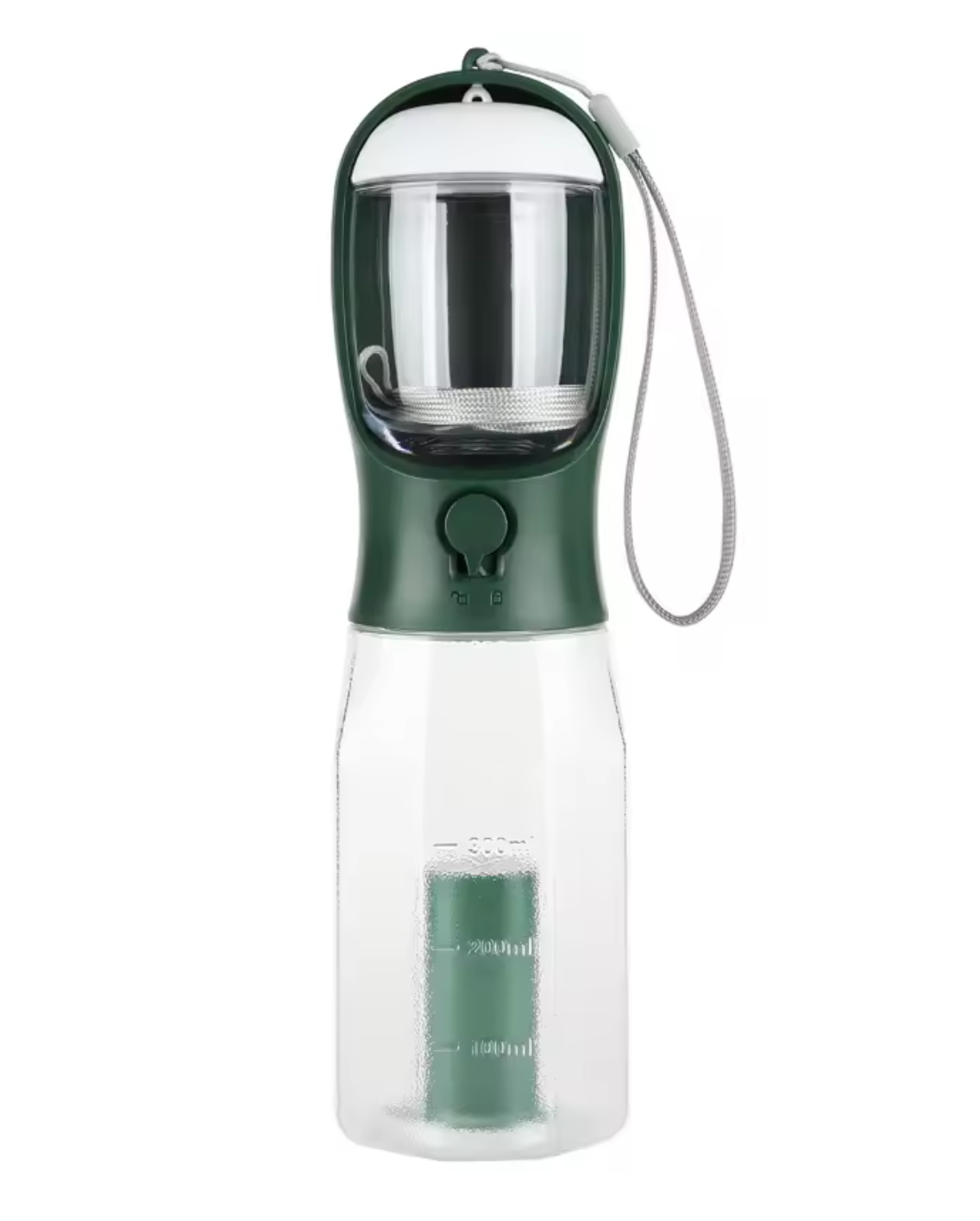 Portable Dog Water Bottle with Poop Bag Dispenser – 600ml