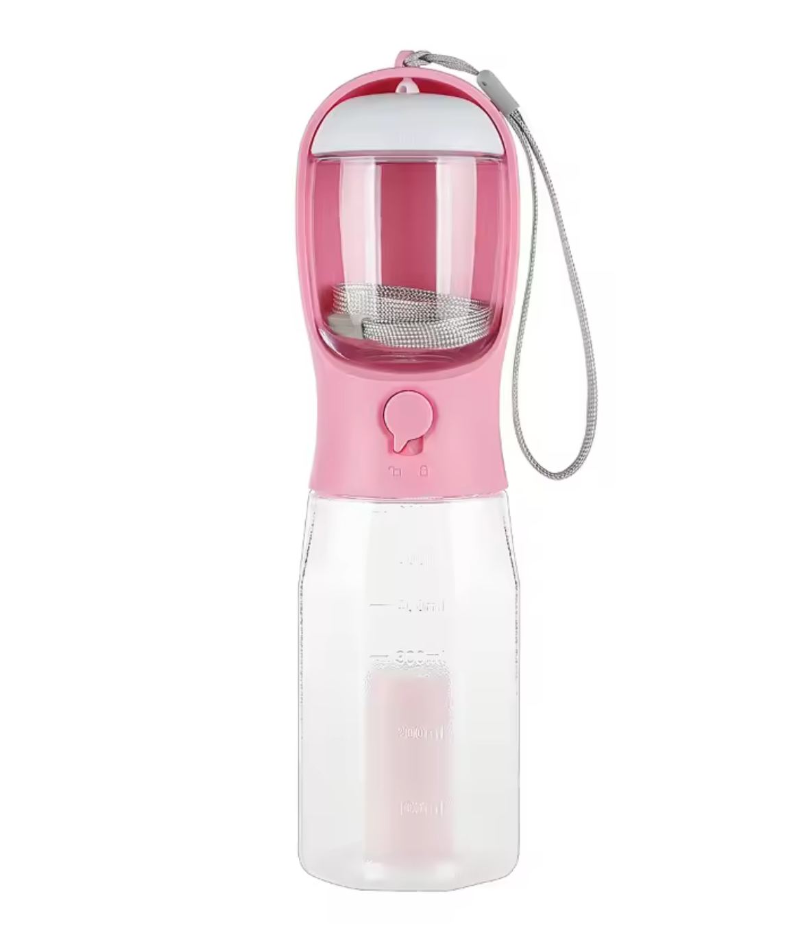Portable Dog Water Bottle with Poop Bag Dispenser – 600ml